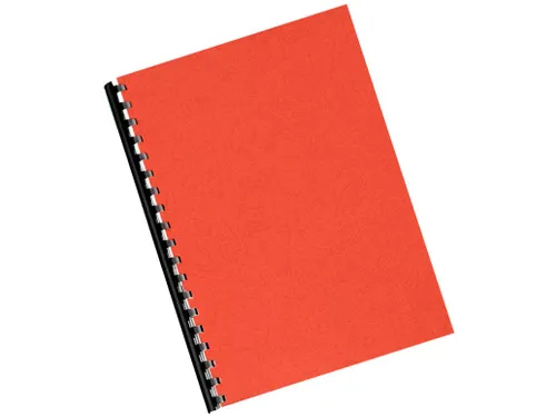 Dekblad A4 Rood Lederlook 250 Grams Pak 100 Stuks