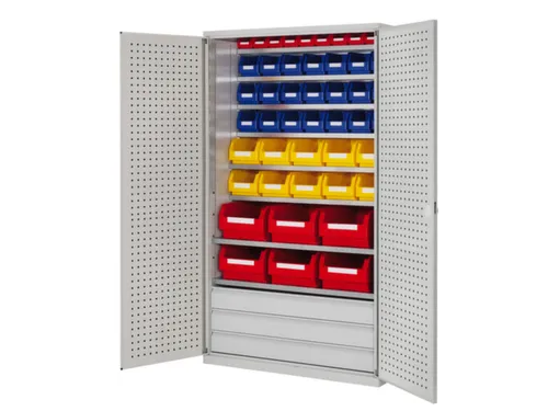 Ruime Bakkenkast 1950x1130x590mm 3laden 47 Magazijnbakken Geperf