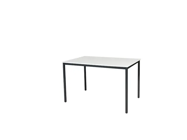 Domino Basic Tafel Vaste Hoogte 1200x800mm Grijs 25mm Zwart 4-Poots