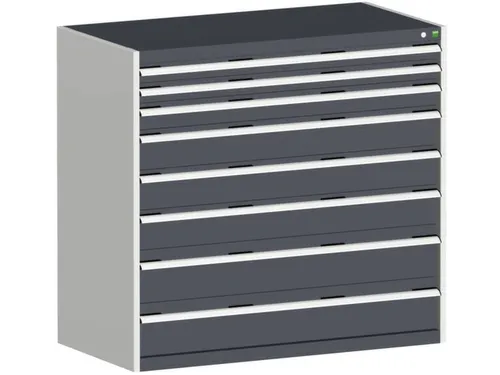 ladekast 1200x1300x750mm 8laden zware lasten RAL7035 front RAL7016