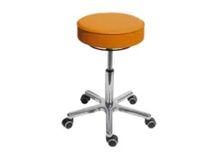 Draaikruk Gasveer Alu Voetkruis 540-720mm Kunstleer Maisgeel Wielen