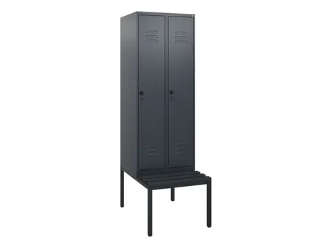 Armoire vestiaire avec banc HxlxP 1950x600x815mm 2compart.