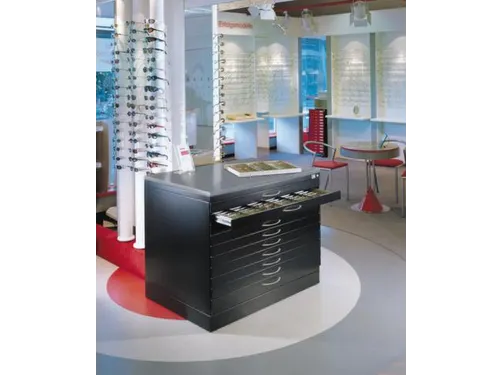 tekeningenkast,HxBxD 760x1100x765mm,romp RAL7021,front RAL3003