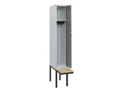 locker met bank,HxBxD 1950x300x815mm,1vak,vak B 300mm,cilinderslot
