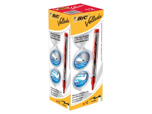 Viltstift Bic Velleda liquid whiteboard rond medium rood