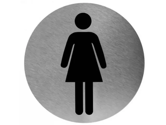 Pictogram Rond Vrouw Rvs, Ps0002cs