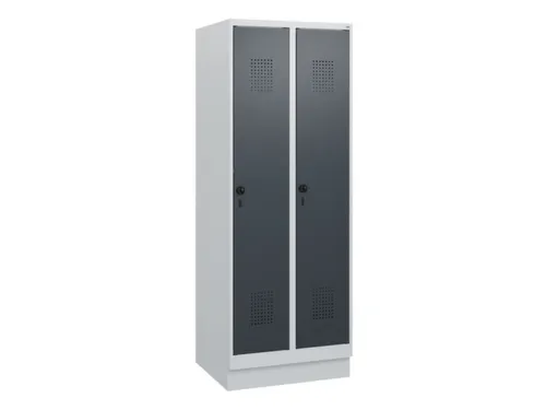 schoollocker,HxBxD 1630x600x500mm,2vak,vak B 300mm,draaigrendel,sokkel