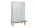 locker voor scheiding van kleding,HxBxD 2120x1200x815mm,3vak