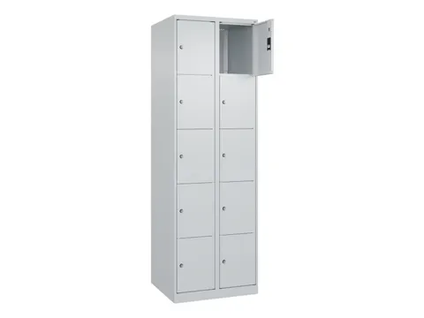 lockerkast,HxBxD 1850x600x500mm,2x5vakken,vak B 300mm,cil.-slot