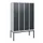 dubbeldekse locker,HxBxD 1950x1200x500mm,4x2vak.,vak B 300mm,cil.-slot