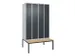 locker voor scheiding van kleding,HxBxD 2120x1200x815mm,4vak