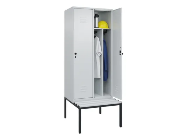 locker voor scheiding van kleding,HxBxD 2120x800x815mm,2vak