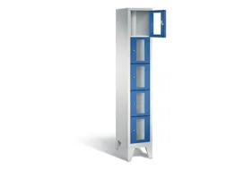 Lockerkast 1850x320x500mm 1x5 vakken Cilinderslot Poten, RAL5010