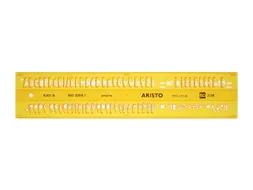 Lettersjabloon Aristo 5mm H-profiel schriftvorm B recht