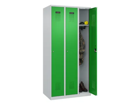 locker,HxBxD 1850x900x500mm,3vak,vak B 300mm,cil.-slot,staand op vloer