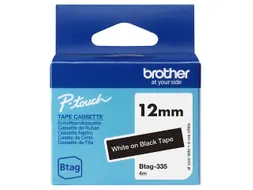 Brother BTAG-335 labelprinter-tape Wit op zwart