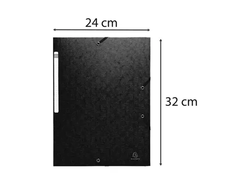 Elastomap 3 kleppen "Scotten" glanskarton 400gm² A4 Zwart