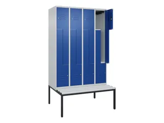 Z-garderobekast,HxBxD 2120x1200x815mm,8vak,vak B 300mm,cil.-slot - 2