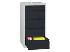 ladekast 1000x500x600mm 5laden cilinderslot RAL7035 front RAL7016