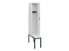 locker met bank,HxBxD 1950x300x815mm,1vak,vak B 300mm,cilinderslot