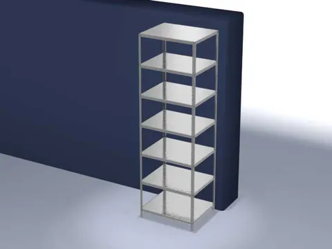 magazijnstelling,grondveld,HxBxD 3000x1000x800mm,vaklast 125kg