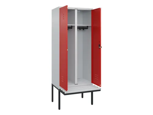 locker voor scheiding van kleding,HxBxD 2120x800x815mm,2vak