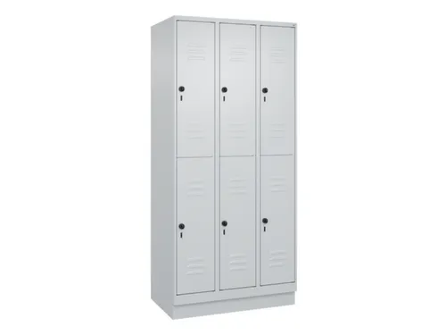 dubbeldekse locker,HxBxD 1950x900x500mm,3x2vak.,vak B 300mm