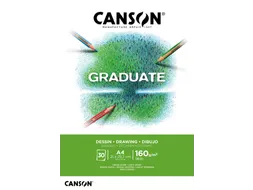Tekenpapier Canson Graduate Drawing 30vel 160gr A4 helderwit