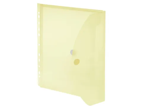Foldersys Enveloptas Velcro Sluiting A4 Geperforeerd 11-gaats Geel
