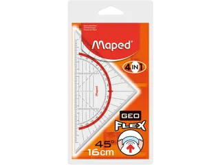 Geodriehoek Maped 028600 16cm Flexibel Transparant - 3