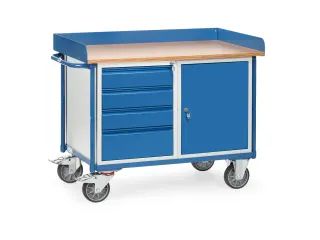 Werkplaatswagens Met Werkblad 2438 400kg 1120x650mm Ral5007 - 1