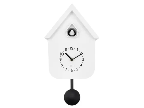 Wandklok NeXtime Twitter 21,5x41,5 cm wit