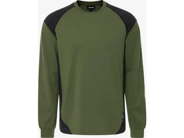Fristads 7071 GTM T-shirt lange mouw kakigroen/zwart maat L, per stuk