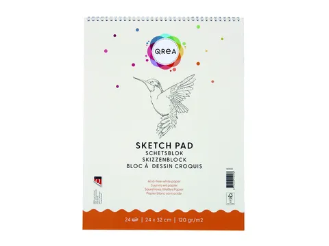 Schetsblok Qrea 24x32 120gr spiraal