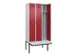 locker met bank,voor scheiding van kleding,HxBxD 2120x900x815mm,3vak