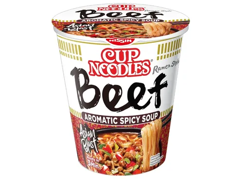 Noodles Nissin 5 spices beef cup
