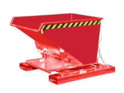 3-zijdig Kantelende Kiepbak 0.30m³ Hxbxd 890x1010x1260mm Rood