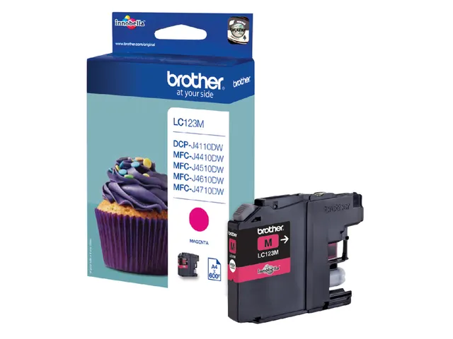 Inktcartridge Brother LC-123M rood