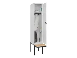 locker met bank,HxBxD 2120x400x815mm,1vak,vak B 400mm,draaigrendel
