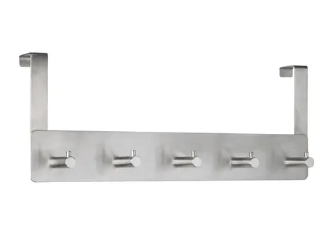 Deurgarderobe Alco zilver 5 haken