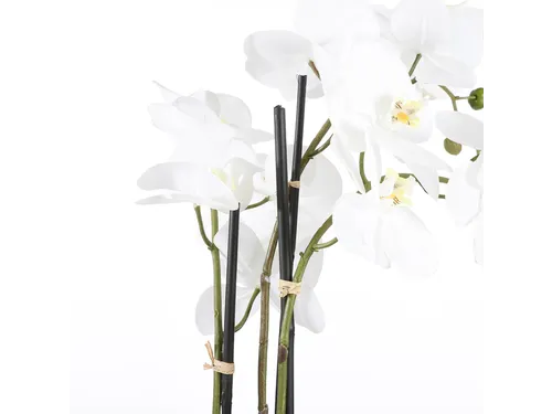 Kunstplant Mica Phalaenopsis orchidee wit in plastic pot 79x51cm