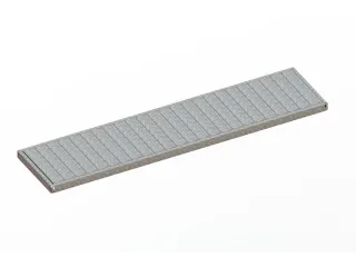 legbord van plaatstaal,v. breedvakstelling,BxD 2500x600mm,vakl. 400kg - 1