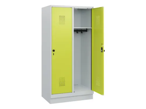 schoollocker,HxBxD 1630x800x500mm,2vak,vak B 400mm,draaigrendel,sokkel