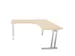 bureau in vrije vorm,HxBxD 740x1600x1400mm,vrije vorm,NE-esdoorn