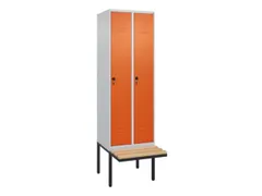 locker voor scheiding van kleding,HxBxD 2120x600x815mm,2vak