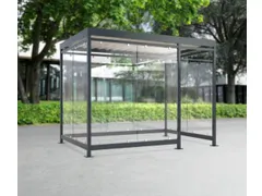 rokersoverkapping,HxBxD 2510x3180x2165mm,wanden EVG,dak trapeziumplaat