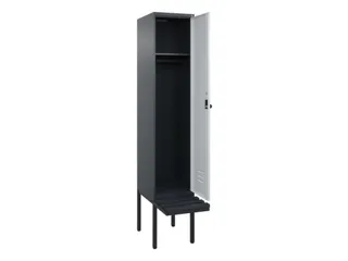 locker met bank,HxBxD 2120x400x815mm,1vak,vak B 400mm,draaigrendel - 2