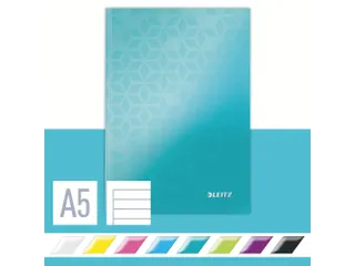 Notitieboek Leitz WOW A5 gelinieerd ijsblauw - 2