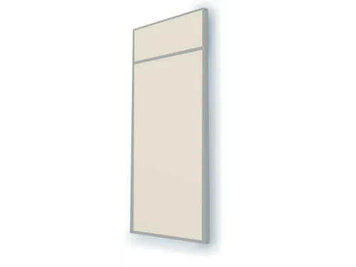 massieve wand,B 1200mm,wandkleur RAL9010,afdekprofielen RAL7035
