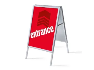Stoepbord A1 complete set met print "ENTRANCE" Rood - 1
